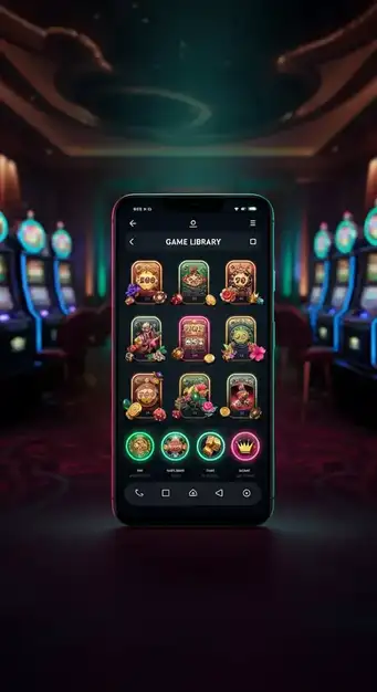 Interfaz de la sección de juegos de Paradise 8 Casino mostrando diversas tragamonedas y categorías para una experiencia de juego inmersiva.